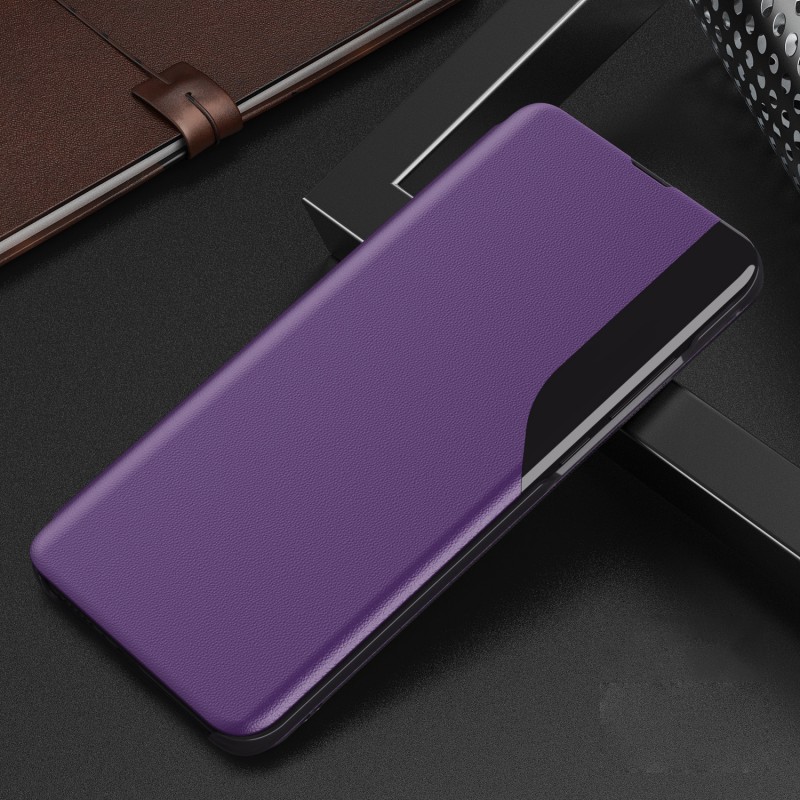 Side Window Flip Cover Stand Leather Phone Case